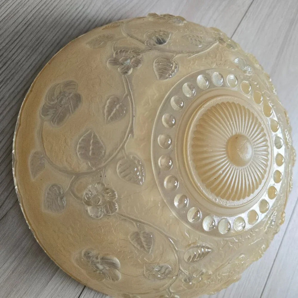 1940s Antique Glass  Light Shade 10.25" Round - Picture 1 of 4
